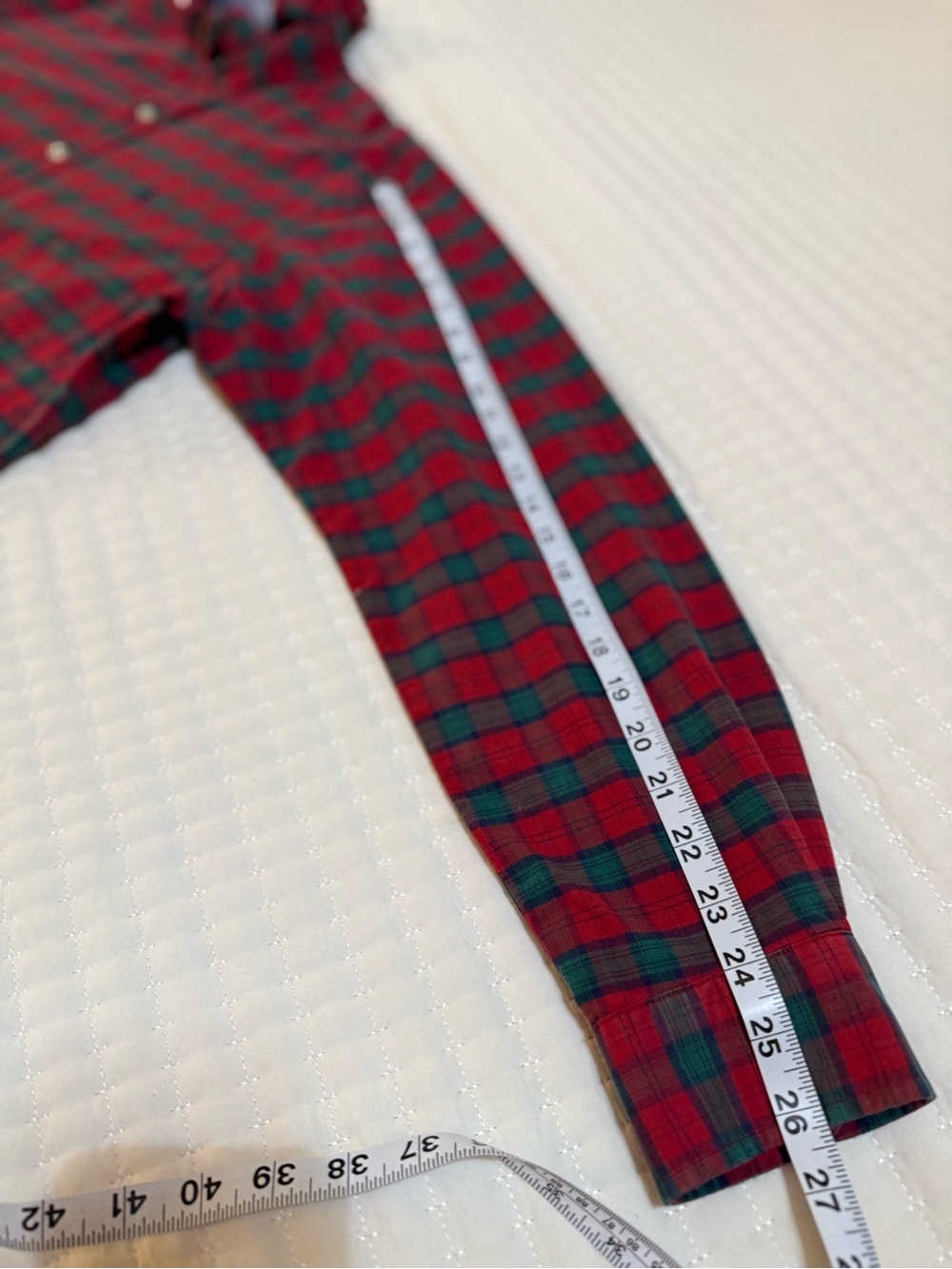 Ralph Lauren Red and Green Plaid Button-Down Shirt - Picture 7 of 10